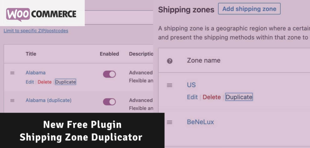 New Free Plugin: Shipping Zone Duplicator for WooCommerce