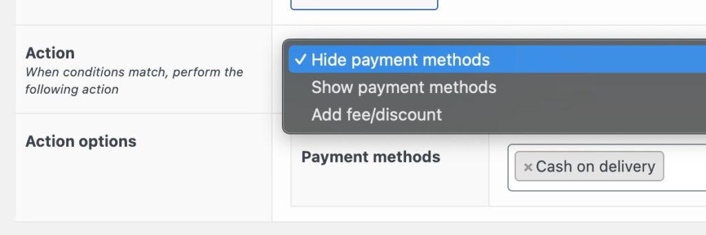 Advanced Payment Methods - Actions