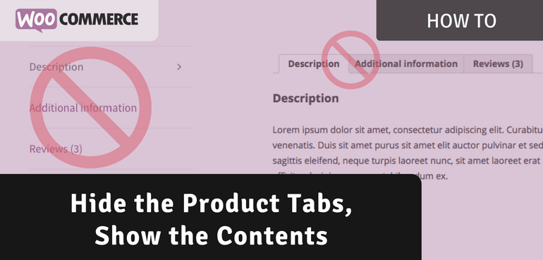 Hide the Product Tabs, Simply Show the Contents