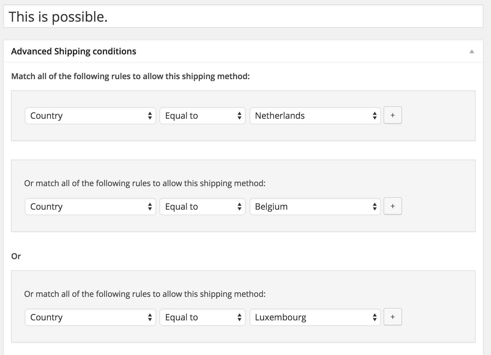 WooCommerce Advanced Shipping Multiple countries