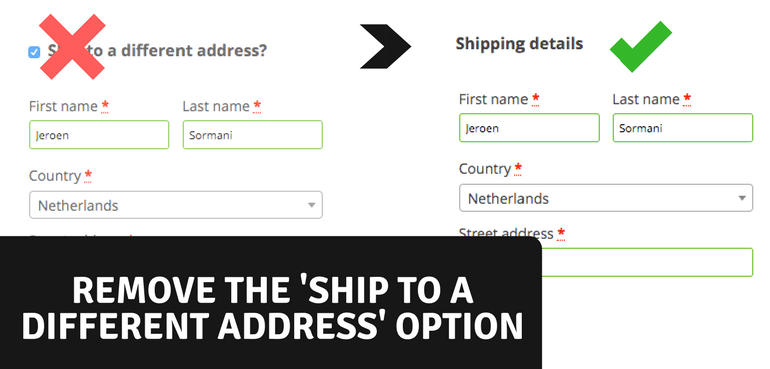Removing the ‘Ship to another address’ Option